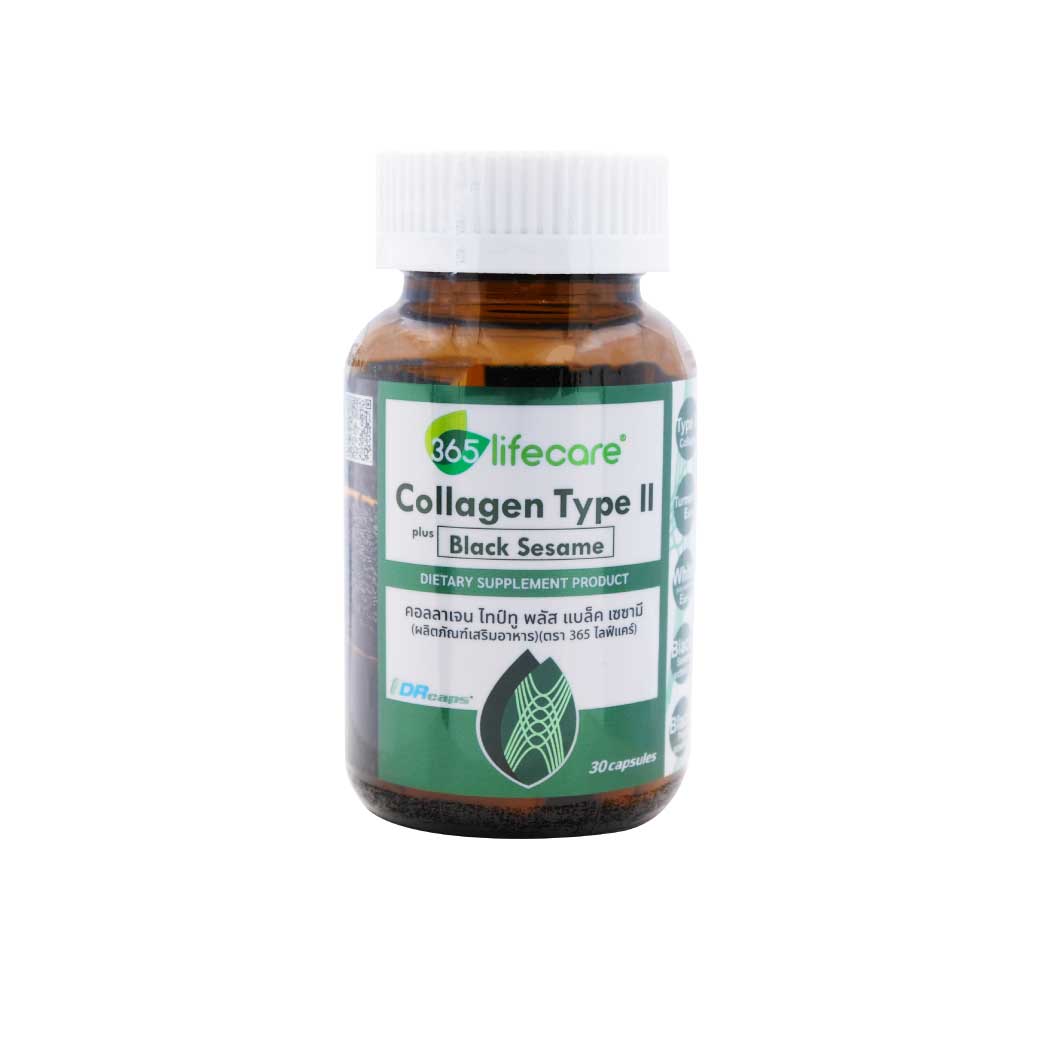 365Lifecare Collagen TypeII Plus Black Sesame 30แคปซูล. 365ไลฟ์แคร์ คอลลาเจน ไทป์ทู พลัส แบล็ค เซซามี