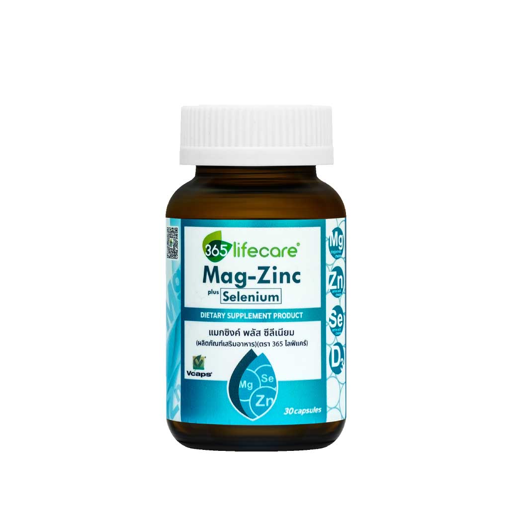 365Lifecare Mag Zinc Plus Selenium 30แคปซูล. 365ไลฟ์แคร์ แมกซิงค์ พลัส ซีลีเนียม