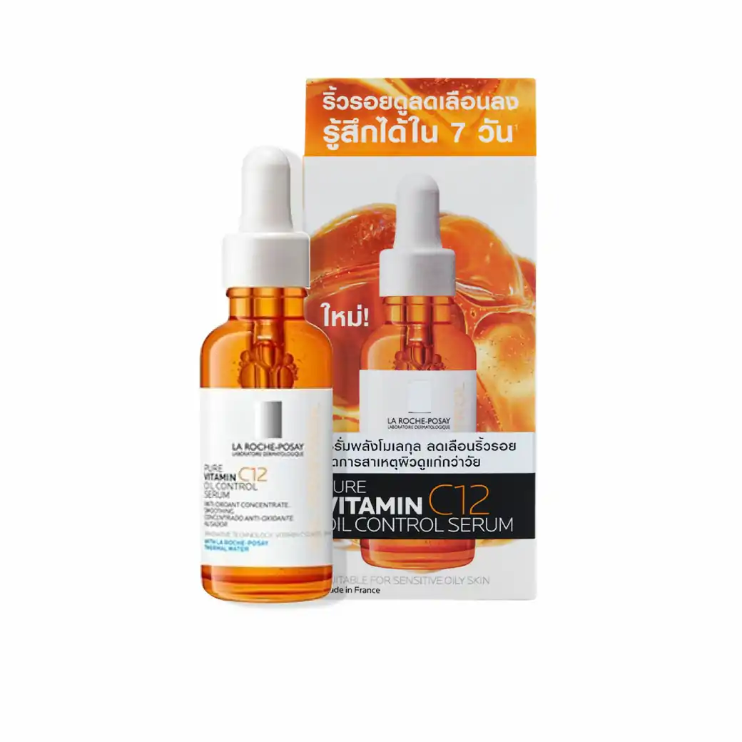 La Roche Pure Vitamin C12 Oil Control Serum 30 ml. ลา โรช โพเซย์ เพียว วิตามิน ซี12 ออยล์ คอนโทรล เซรั่ม