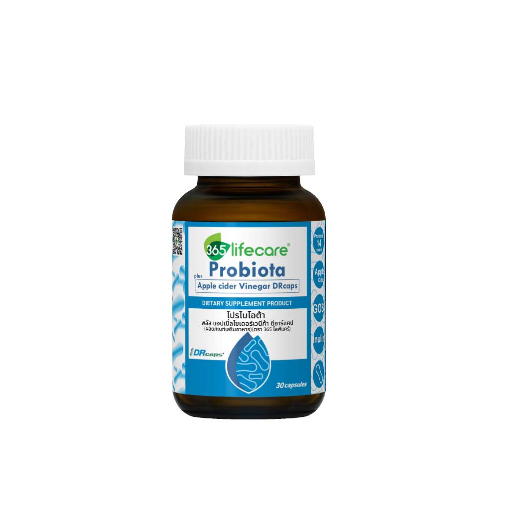 365Lifecare Probiota Plus Apple Cider Vinegar Drcaps 30แคปซูล. 365ไลฟ์แคร์ โปรไบโอต้า พลัส แอปเปิ้ลไซเดอร์เวนีก้า ดีอาร์แคป