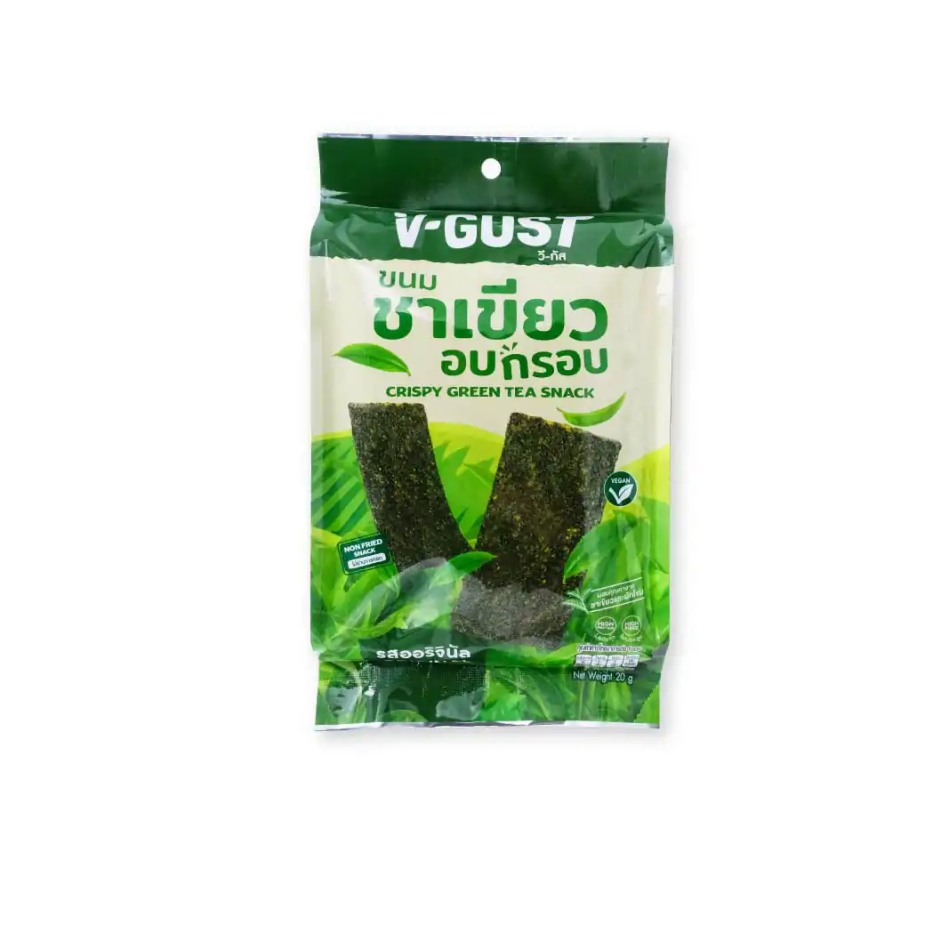 V-GUST วี-กัส ชาเขียวอบกรอบ ออริจินัล 20g.
