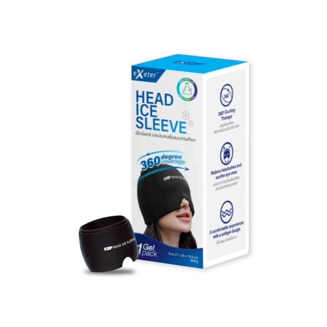 EXETER Head Ice Sleeve เอ็กซ์เตอร์ เจลประคบเย็นแบบสวมศีรษะ