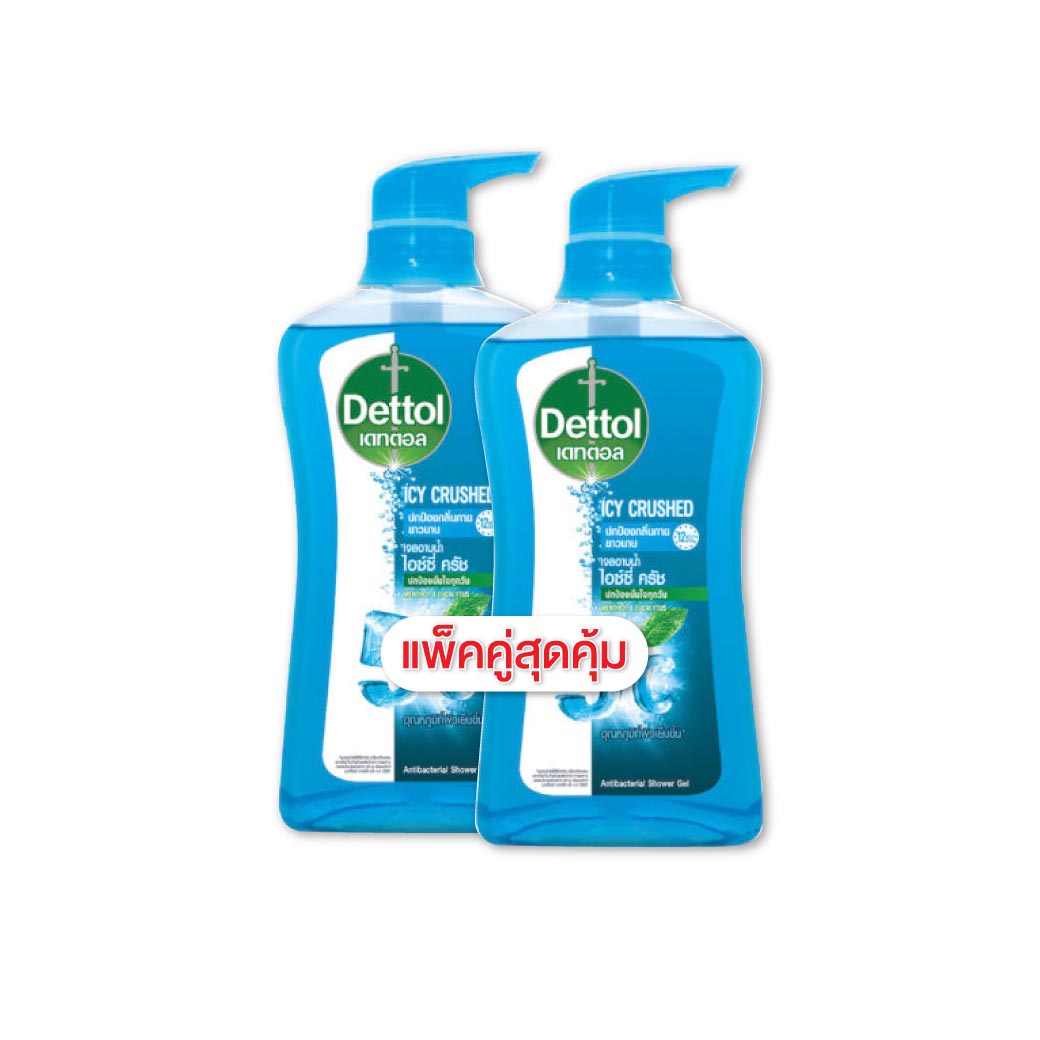 DETTOL Icy Crushed 500ml. เดทตอล เจลอาบน้ำเดทตอล สูตรไอซ์ซี่ ครัช