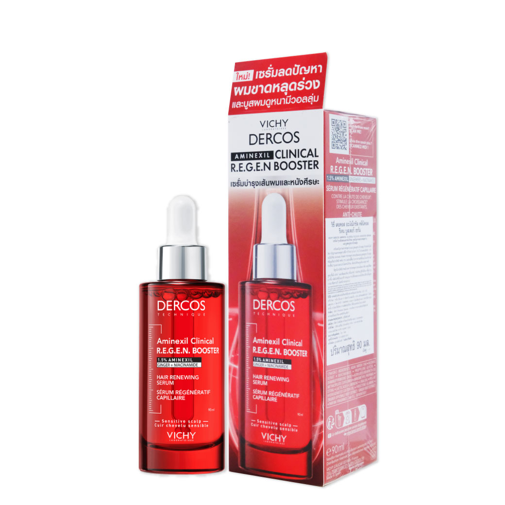 VICHY Dercos Aminexil Clinical R.E.G.E.N Bootster Serum 90ml. วิชี่ เดอคอส อะมิเน็กซิล คลีนิคอล รีเจน บูสเตอร์ เซรั่ม