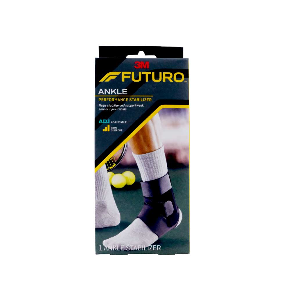 FUTURO Performance Ankle Stabilizer 46645ENR ฟูทูโร่ อุปกรณ์พยุงข้อเท้า รุ่นเสริมแกนด้านข้าง แบปรับกระชับได้