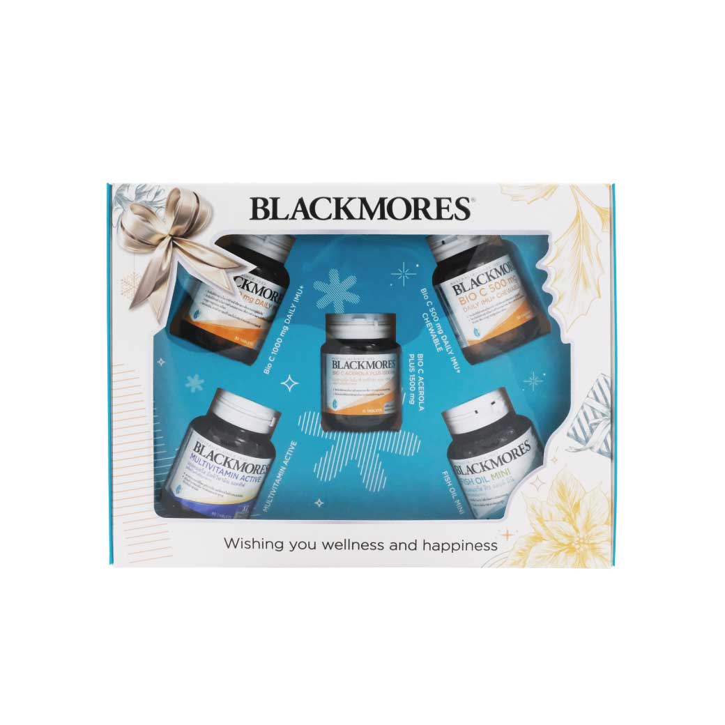 BLACKMORES Vitality Set Multi Active 30เม็ด+Bio C 30เม็ด+Ace15+Bio C Imu500 30เม็ด+Fish Oil Mini 30เม็ด
